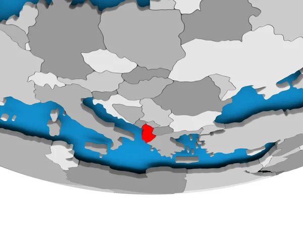 Albánia a világon — Stock Fotó
