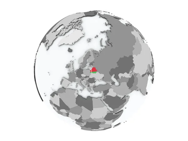 Bělorusko na zeměkouli, samostatný — Stock fotografie