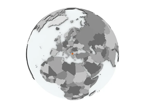 Macedonia isolata sul globo — Foto Stock