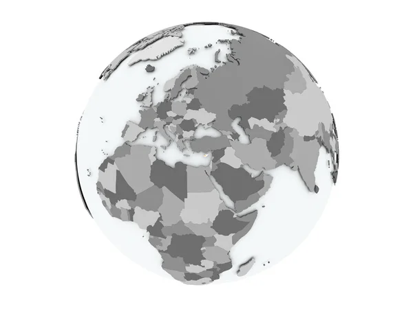 Кіпр на глобус ізольовані — стокове фото