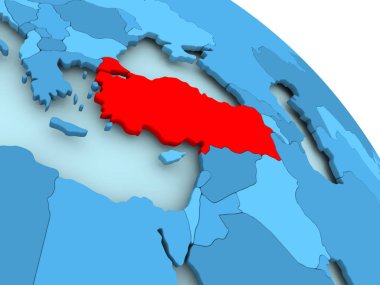 Türkiye'de mavi dünya üzerinde