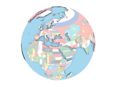 Kıbrıs izole küre üzerinde