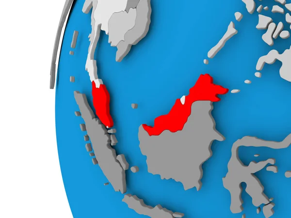 マレーシアの政治世界地図 — ストック写真