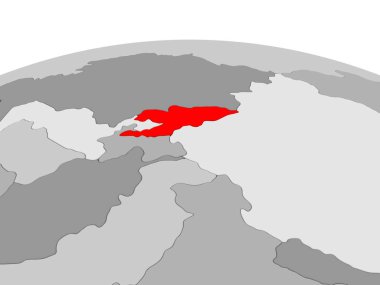 Kırgızistan gri dünya üzerinde