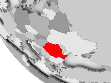Romanya Haritası kırmızı
