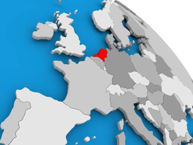 Haritada kırmızı Hollanda'da