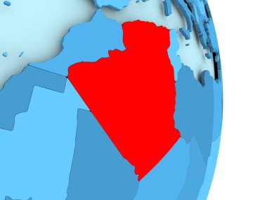 Cezayir Haritası kırmızı