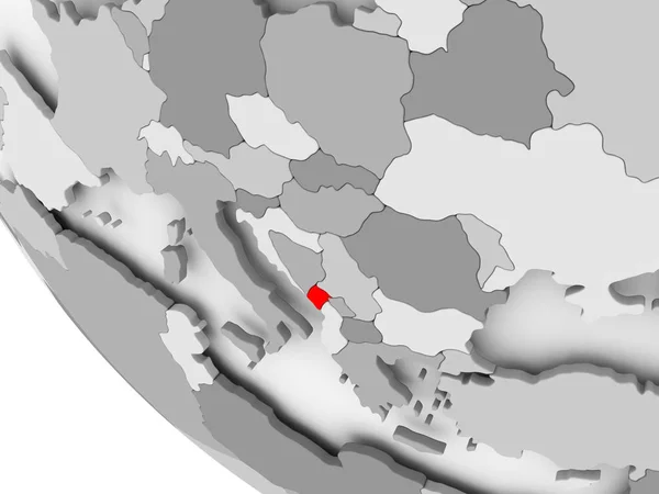 Χάρτης Μαυροβούνιο με κόκκινο χρώμα — Φωτογραφία Αρχείου