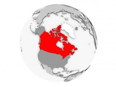 Kanada'da izole gri Küre