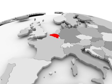 Belçika gri dünya üzerinde