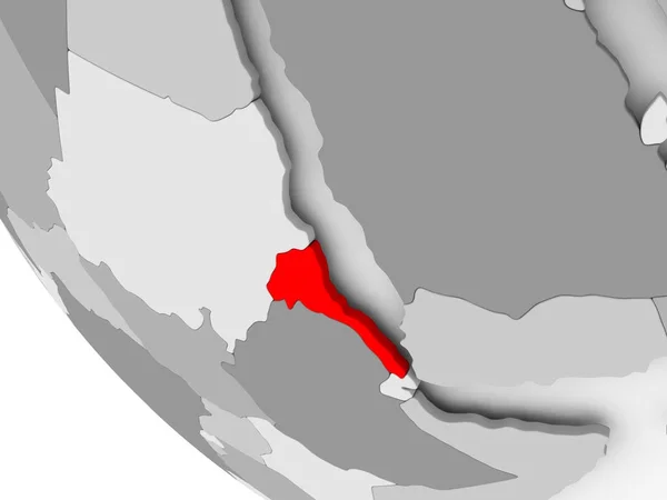 La mappa di Eritrea in rosso — Foto Stock