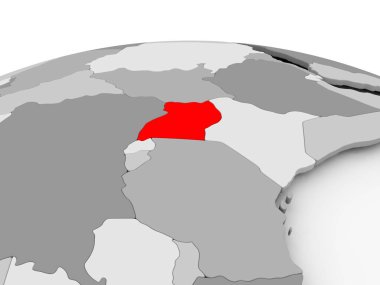 Uganda gri dünya üzerinde