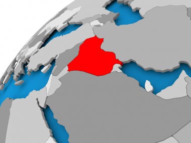 Irak Haritası kırmızı