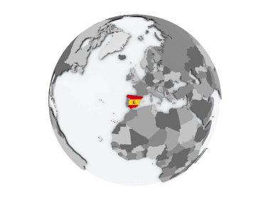 İspanya izole küre üzerinde