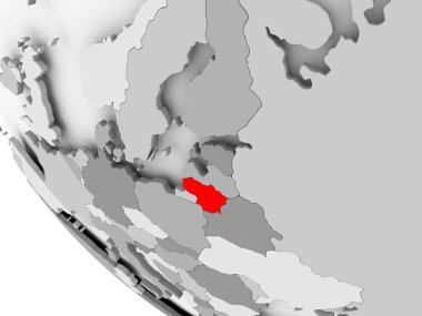 Litvanya Haritası kırmızı