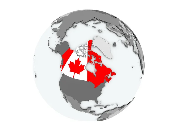 Canadá no globo isolado — Fotografia de Stock