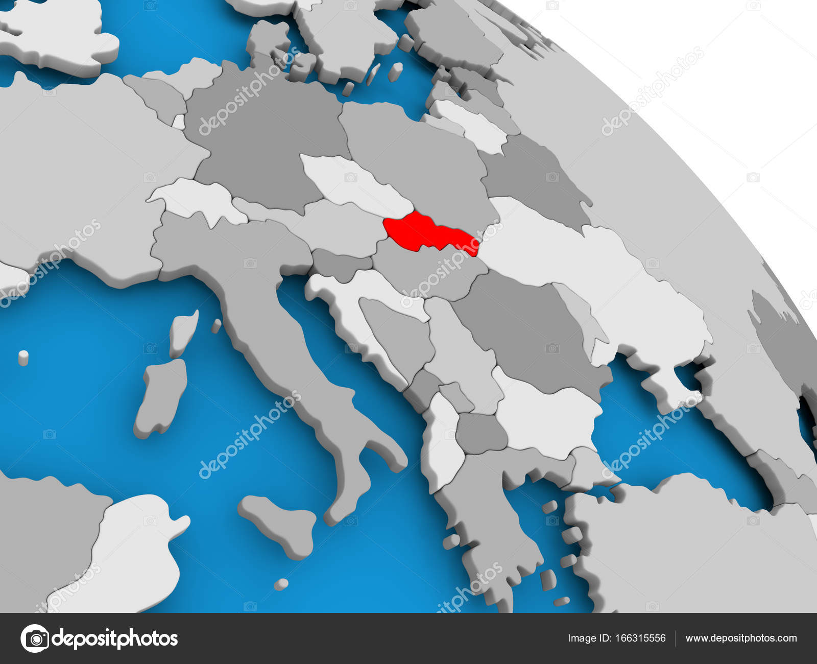 Slovakia In Red On Map Stock Photo Image By C Tom Griger 166315556