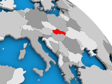 Haritada kırmızı Slovakya'da