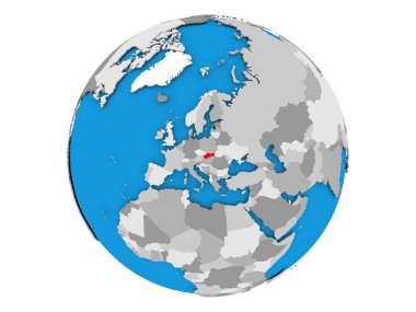 Slovakya izole küre üzerinde