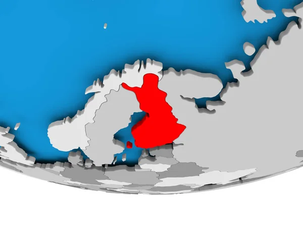 Finland on globe — Stock Photo, Image