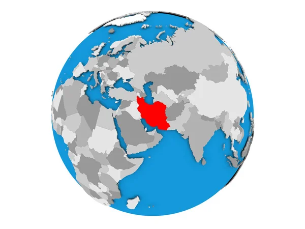 Iran isolato sul globo — Foto Stock