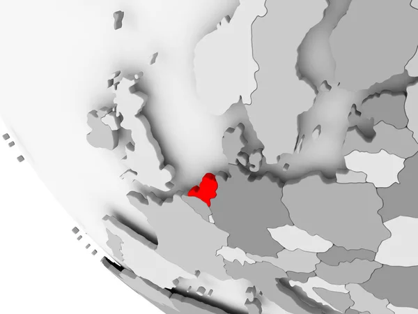 Map of Netherlands in red — Stock Photo, Image