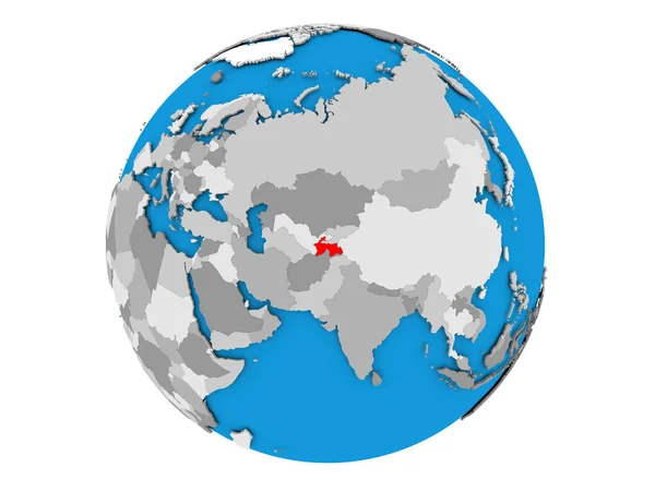 Tacikistan izole küre üzerinde — Stok fotoğraf