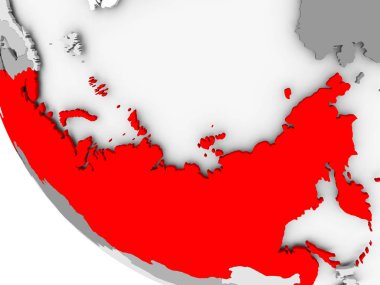 Rusya Haritası kırmızı