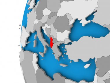Arnavutluk Haritası siyasi dünya üzerinde