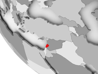 Kırmızı Lübnan Haritası