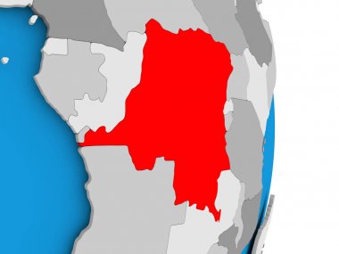 Demokratik Kongo Cumhuriyeti dünya üzerinde