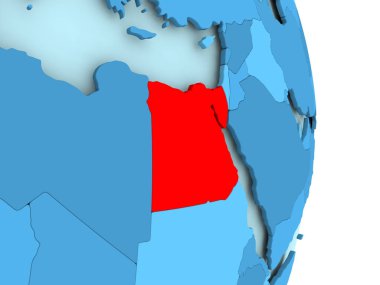 Mısır Haritası kırmızı