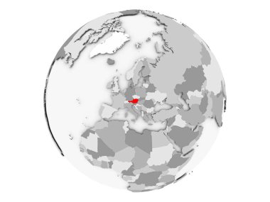 Avusturya gri Globe izole