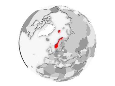 Norveç gri Globe izole