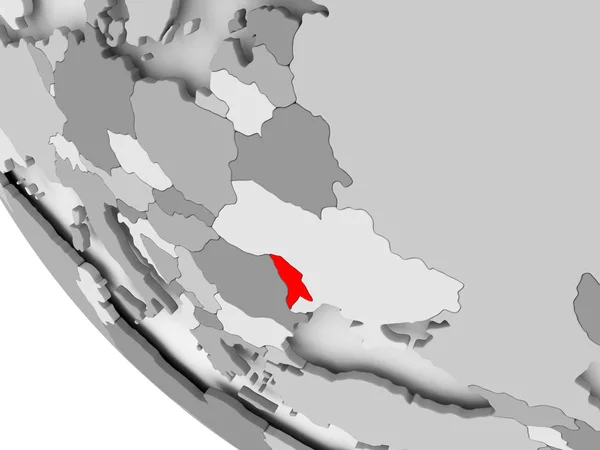 Карта Молдовы в красном цвете — стоковое фото