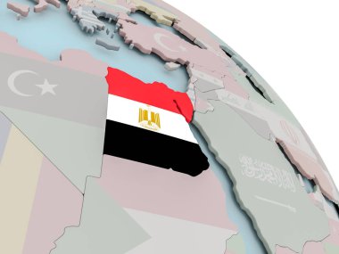harita Mısır bayrağı