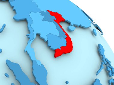 Vietnam mavi dünya üzerinde
