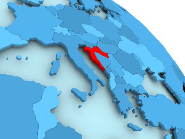 Hırvatistan mavi dünya üzerinde