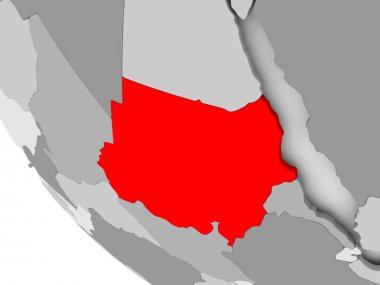 Sudan Haritası kırmızı