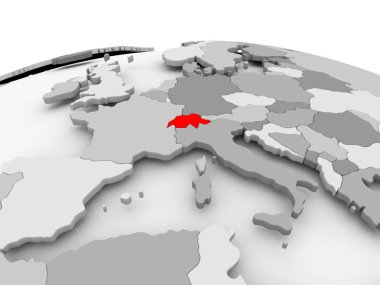 İsviçre gri dünya üzerinde