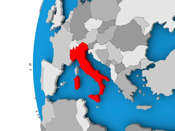 Χάρτης Ιταλίας στον πολιτικό κόσμο — Φωτογραφία Αρχείου