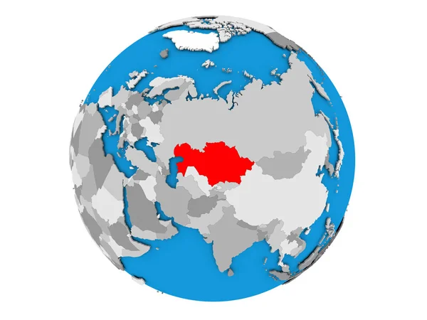 Казахстан на глобус ізольовані — стокове фото