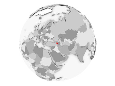 Ermenistan gri Globe izole