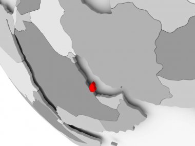 Katar Haritası kırmızı