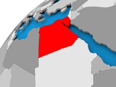 Mısır Haritası kırmızı