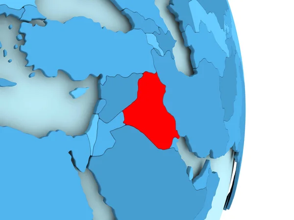 Mapa de Iraque em vermelho — Fotografia de Stock