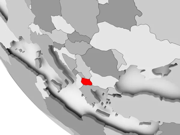 Carte de Macédoine en rouge — Photo