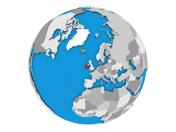 Ireland on globe isolated — Stock Photo, Image