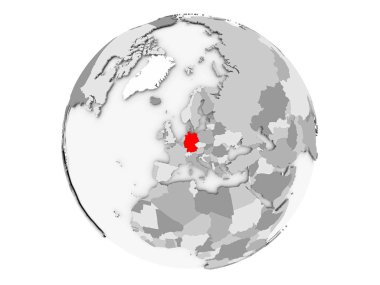 Almanya gri Globe izole