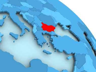 Bulgaristan mavi dünya üzerinde